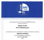 Ausschnitt der Zertifikatsurkunde für die Stadler GmbH