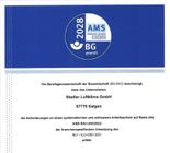 Ausschnitt der Urkunde für die Stadler Luftklima GmbH