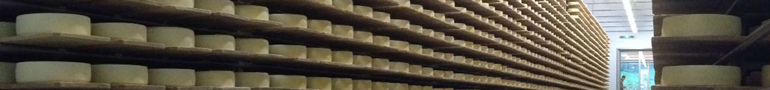 A diagonal glance at cheese racks
