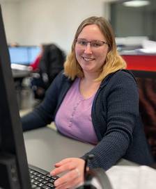 Luna Marie at an office workplace 