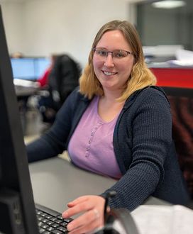Luna Marie at an office workplace 